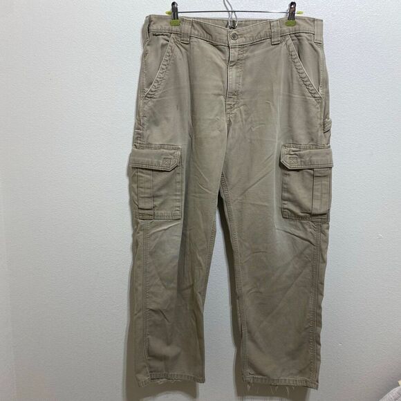 Carhartt Men's Tan and Cream Jeans Size 36”X30” - Picture 1 of 12